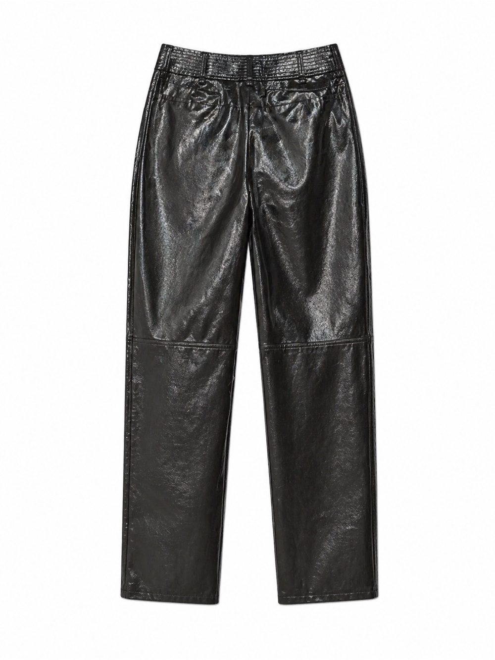 Le Fou Wilfred | 0 | Black Shiny Patent-Look Wide Leg Pants - Picture 3 of 4